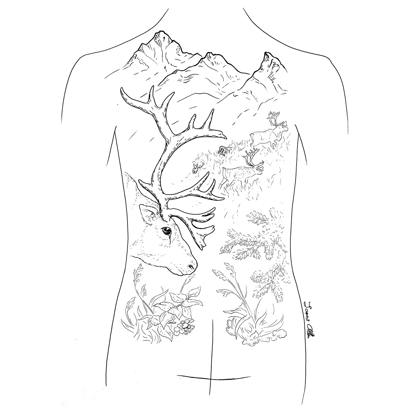 James Allen Tattoo Drawing