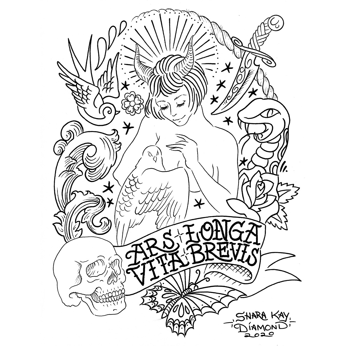 Shara Diamond Tattoo Drawing